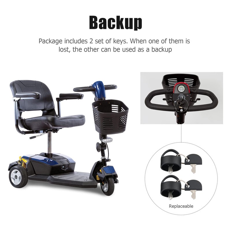 Easy Pull Key for Pride Mobility Scooter, Key Replacement Parts