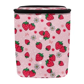 gearider Pink Strawberry Car Trash Can with Lid Garage Bag Southwest Aztec Automotive Garbage Bin Reusable Auto Accessories Interior Car Organizer with Adjustable Straps