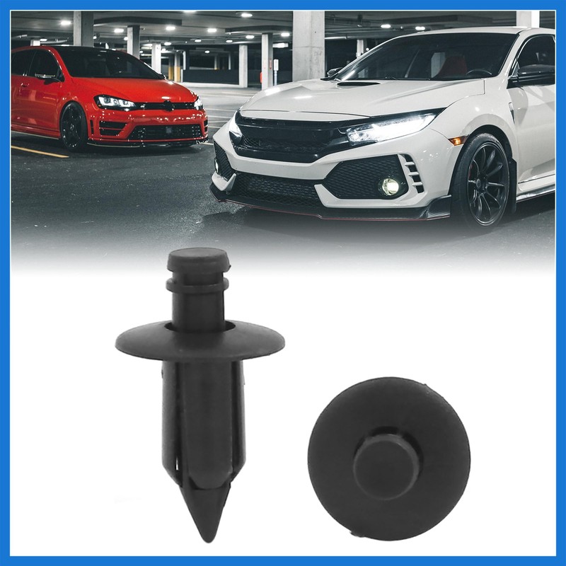 VekAuto 50 Pcs Black Plastic Door Trim Push Pins Fastener