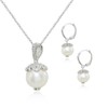 B. BRILLIANT Sterling Silver Simulated Pearl Petals & White Topaz