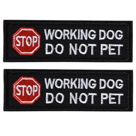 GYGYL 2Pcs Dog Vest Patch, Working Dog Patch, Embroidered Fastener Hook and Loop Patch for Dog Vest Harnesses Collars