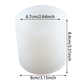 XIAOSHUI Striped Pillar Candle Molds Striped Cylinder Silicone Candle Mold Striped Column Resin Casting Mold for Candle Making Mold Candle Home Decorate Mold Aromatherapy Gypsum Candles Clay Craft