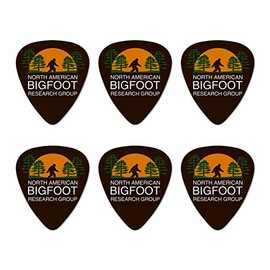 North American Bigfoot Research Group Novelty Guitar Picks Medium Gauge - Set of 6