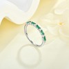 Old English Jewellers 925 Sterling Silver Emerald Cz Baguette Cut