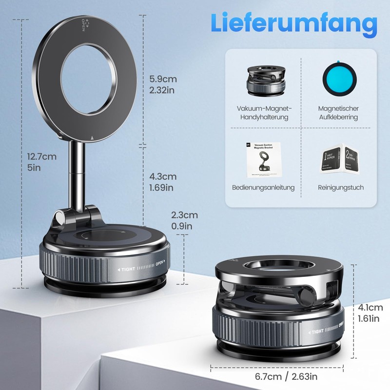 homeasy Magnetic Phone Holder Black