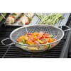 TableCraft BBQ Stainless Steel Cast Iron 16-Inch Round Grilling Basket,