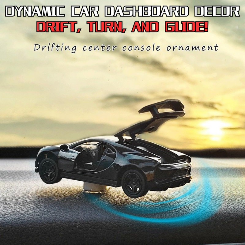 Alloy Car Model Drifting Spin Ornament, Metal Dashboard Decoration, Interior