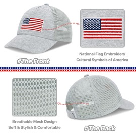 qikqik Baby Boy Baseball Cap 12 Months Baby Boy Hat Toddler Baseball Cap Toddler Hats 18-24 Months 4th of July Trucker Hat USA