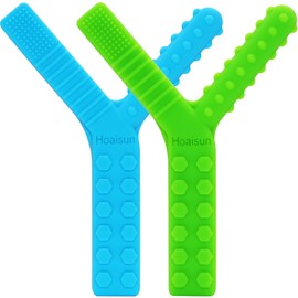 Sensory Chew Toys for Autistic Children, 2 Pack Chewy Sticks Tubes Oral Motor Tools for Humans, Silicone Baby Teething Toys for Kids with Autism, ADHD, SPD, Biting, Nursing, Fidget or Special Needs