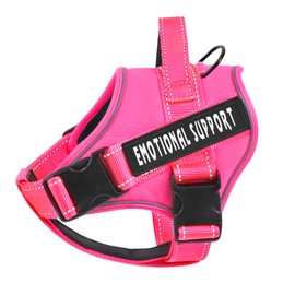 voopet Service Dog Harness, Emotional Support Pet Vest Harness, Reflective Breathable and Adjustable No-Pull ESA Dog Harness for Small Medium Large Dogs (with 4 PCS Removeable Tags)