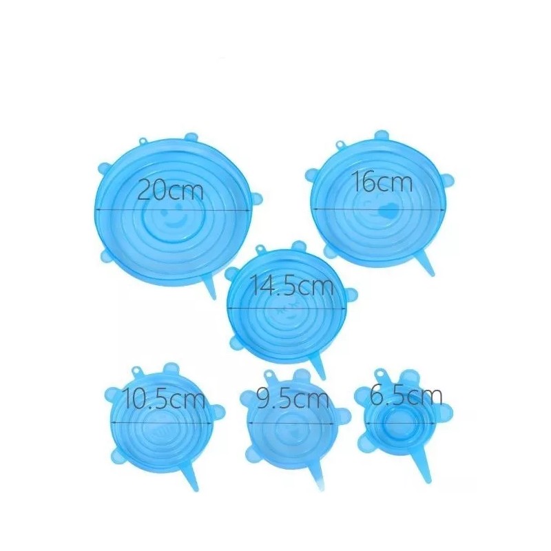 Compraymas Tapas De Silicon Cocina Garrafon Reutilizables Flexibles 6pz