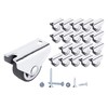 (Pack of 20) Rubber Fixed Castors 30 mm High Performance