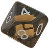 Koplow Games 10D10 Dice Set, Transparent Smoke/White