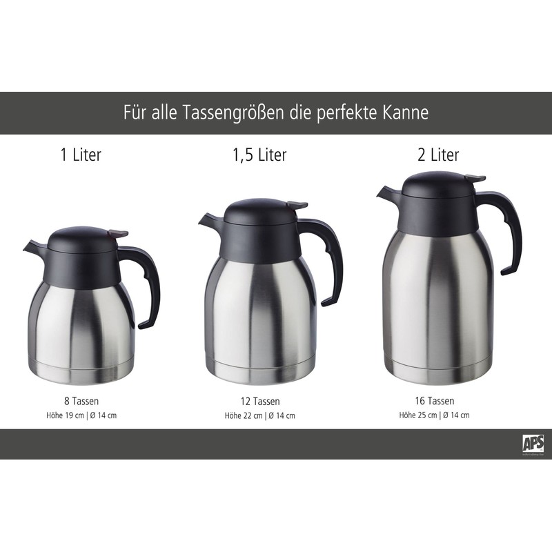 APS Vacuum Flask – Classic Stainless Steel and Polypropylene Diameter