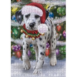 Doggie of The Day Dalmatian Dogs - Trotting in The Snow - Jigsaw Puzzle for Adults - Interlocking Puzzle Game Artwork - Gift for Dog Lovers, 200 pcs. DOTD200PZLE5112