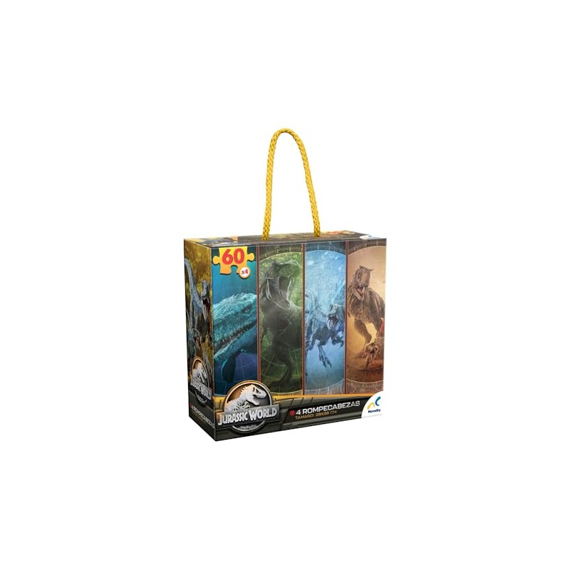 Novelty Corp - Rompecabezas Jurassic World Infantil 4 en 1