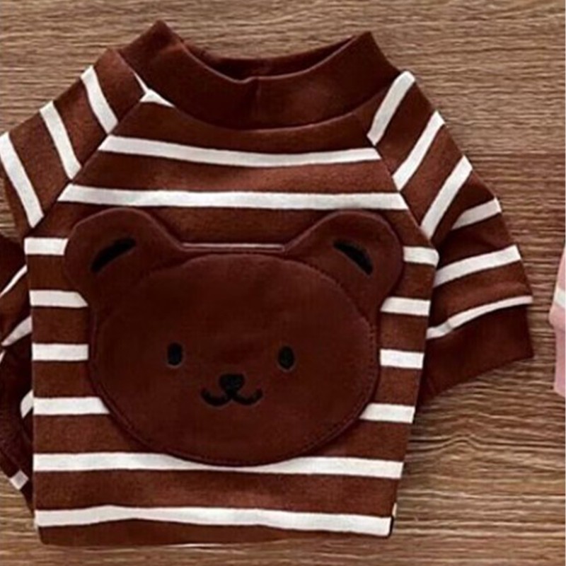 Dog Pajamas Striped Soft Warm Comfortable Fashionable 4 Legs Pet