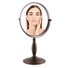 Ovente 8'' Tabletop Makeup Mirror, 1X & 7X Magnification, Adjustable