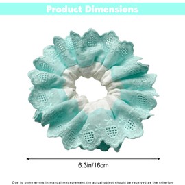 JazSwirl Oversized Scrunchies for Women, Extra Large Scrunchies for Women, Jumbo Hair Ties Scrunchies for Thick Hair, Giant Hair Scrunchies, Big Hair Scrunchies, XL XXL Scrunchie (Blue White)