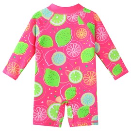 XFGIRLS 2024 Baby Girls Newborn safa Color Swimsuit Long Sleeve Easy Changing Diapers Rash Guard Bathing Suit