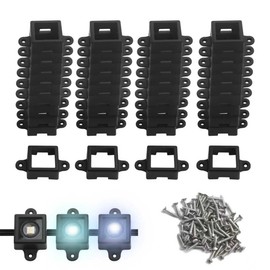 LED Light Mounting Clips for Govee H705 H805, (Non-Pro Version) 40 Sets with Screws, Black