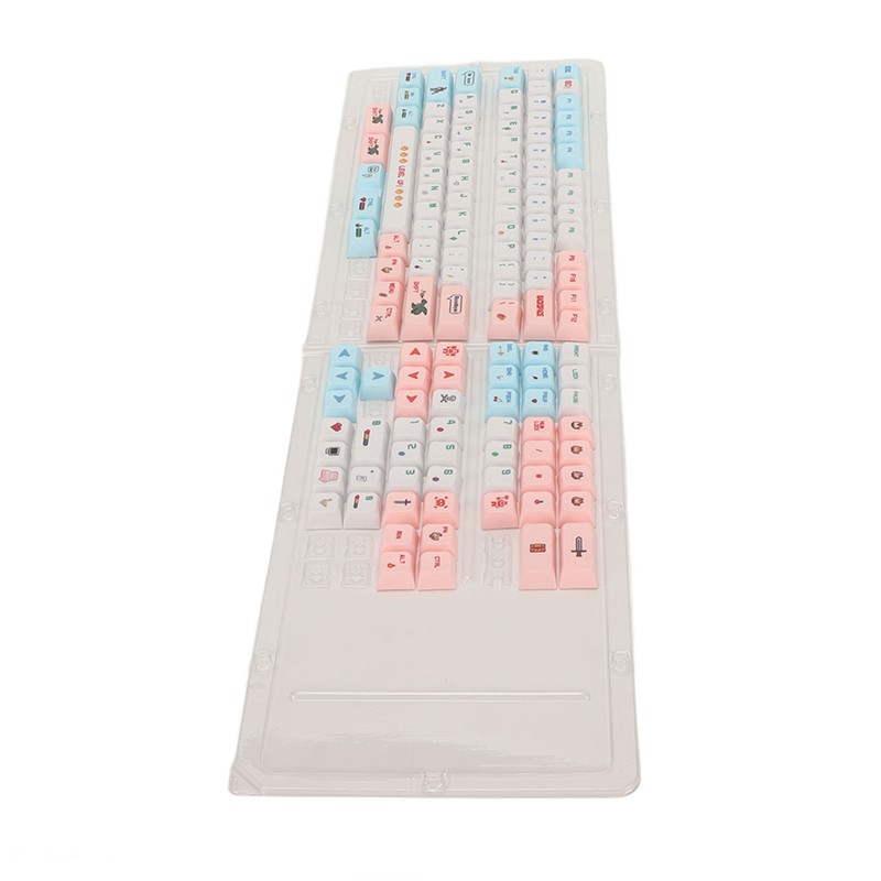 PBT Keyboard Keycaps 130 Keys Dye Sublimation Ergonomic Rich Colors