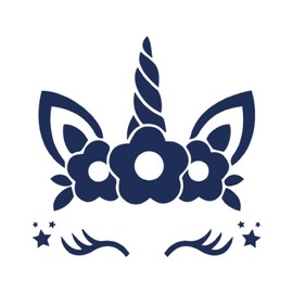 Tattwo.me 2 Week Waterproof Temporary Plant Tattoos - Unicorn Head - EU Compliance - Vegetable Ink - Tattoo Pad Size: 5 x 5cm (P0671)