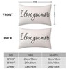 Nextchange I Love You More Quotes Pillow Covers, Linen Double-Sided