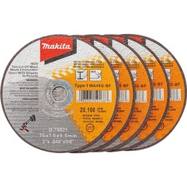 Makita D-74821-5 3" Stainless Steel Cut Off Wheel for Metal & Stainless Materials 5/Pack