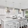 Chrome Pendant Lights Kitchen Island 1 Pack, Mini Crystal Chandeliers,