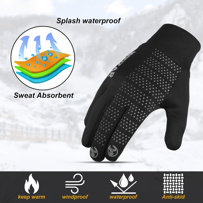 WIDZAR Winter Gloves for Men and Women Cycling, Biking, Hiking,