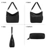 Genuine Leather Crossbody Bags for Women, Black Leather Purse Soft
