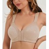 HACI Women's Front Closure Posture Bra Full Coverage Back Support