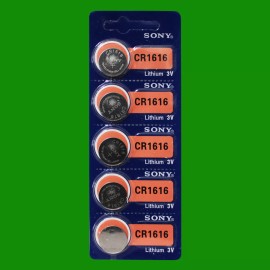 SONY CR1616 LITHIUM 3V BATTERY - 5Pcs
