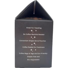 Premium Arabica Medium Roast Coffee Steep Pouches - 8 Individually Wrapped String Bags Quick Brew, Eco-friendly Single Serve, Hot Or Cold Brewing Perfect For Home Travel Camping Office On The Go (10- Grams)