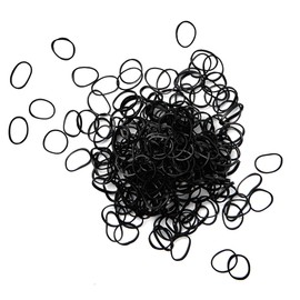 RED by Kiss 250 Pcs Mini Rubber Band, Elastic Hair Bands Soft Hair Ties for Children Girls Women Men Kids, Small Soft Plastic Non-Slip Hair Accessories (Black)