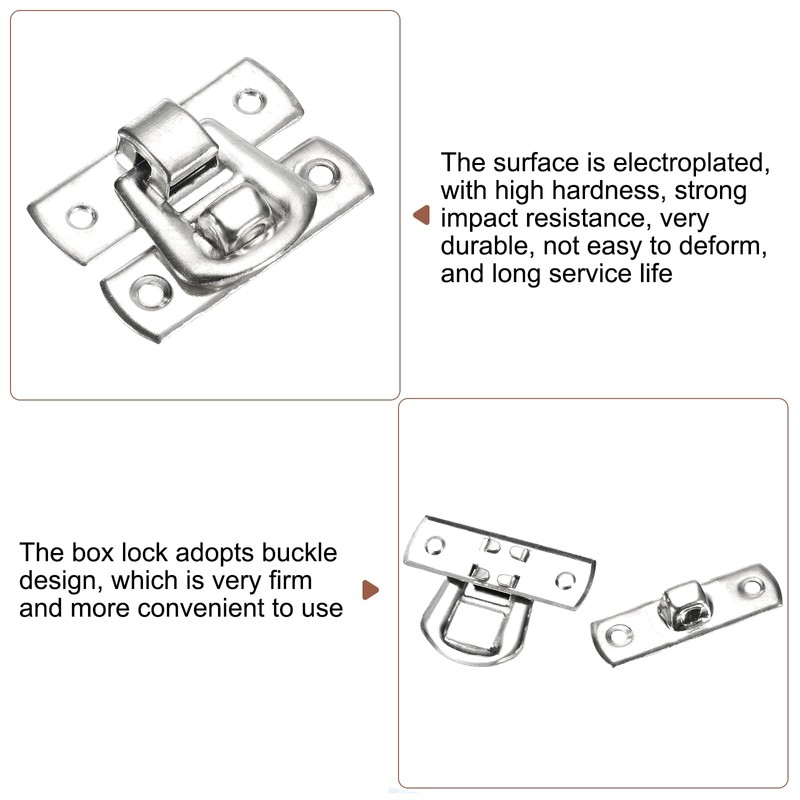 sourcing map 4 Pcs Hasp Clasp Latch Lock, 30 x