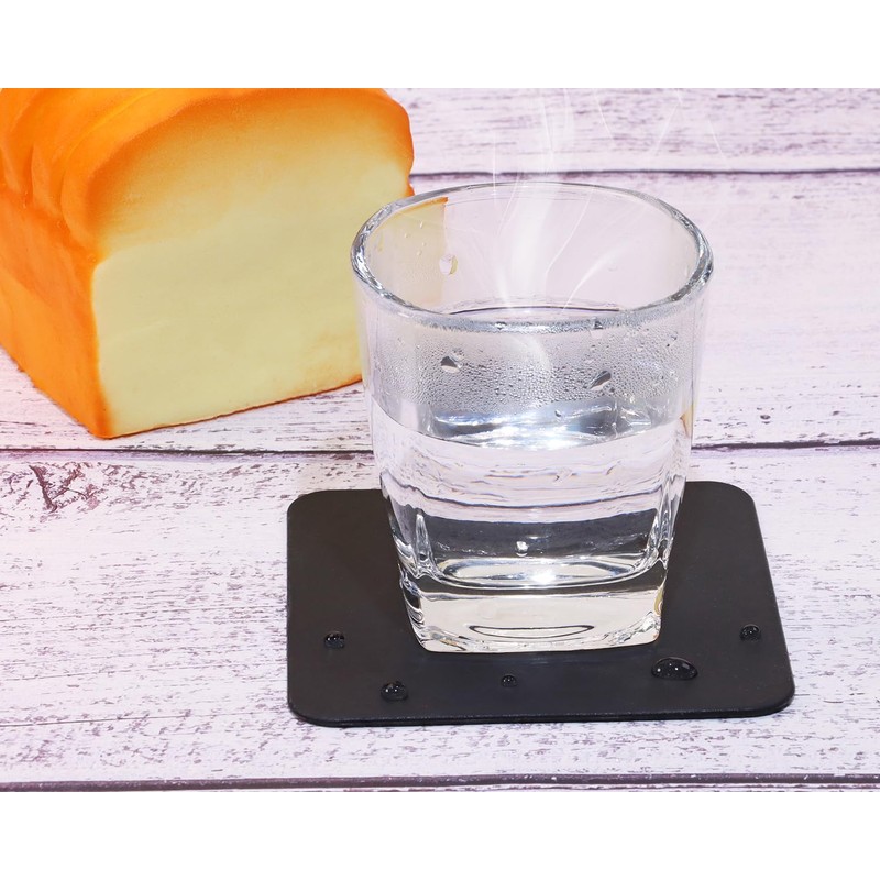 Mini Skater 3pcs Bar Coasters 10x10x0.2CM Square Silicone Coasters for