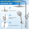 Ryamen 8" Dual Shower Head Combo, High Pressure Rainfall Shower