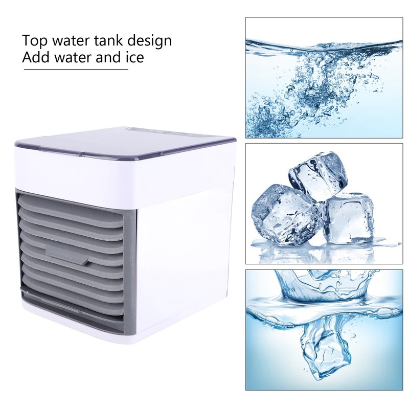 Air Cooler Mini Air Conditioner Fan USB Powered Humidifier Purifier