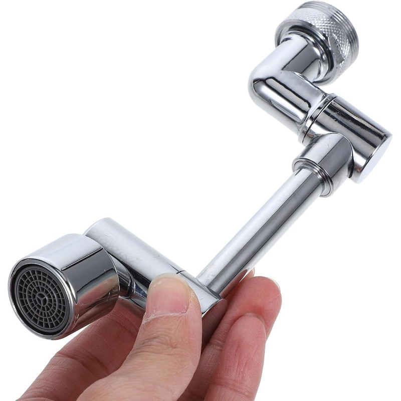 Extensor de Grifo Giratorio 1440 Grados Dos Modos, Cobre Plata