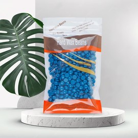 3 oz Blue Hard Wax Beads for Hair Removal, Waxing Beans for Coarse Hair, Sensitive Skin, Brazilian Bikini, Face, Eyebrows, Underarms, Arms, Chest, Back, Legs (3 oz)