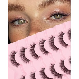Natural Lashes Mink Natural Eyelashes False Eyelashes Natural Look False Lashes Wispy Eye Lashes Cat Eyelashes Fake Lashes KD01