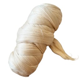 Kondoos Colored Natural Wool roving, 1 lb. Best Wool for Needle Felting, Wet Felting, handcrafts and Spinning. (Cream Beige)