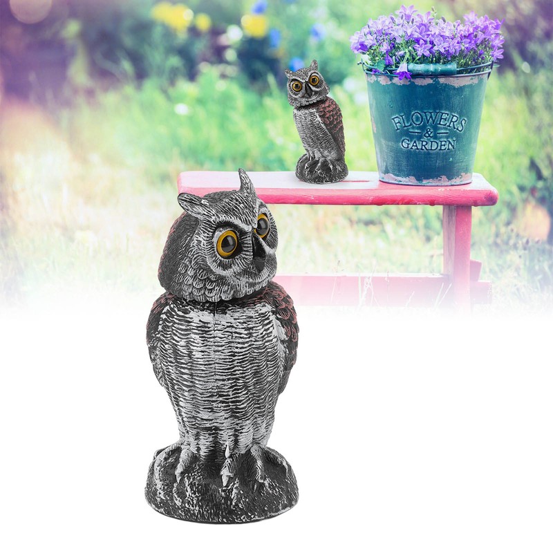 Owl Decoy Plastic Striped Small Shakeable Waterproof Vivid Shape Fake