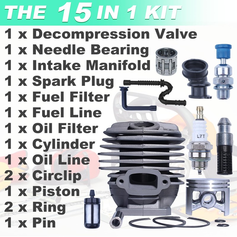 Adefol 48mm Cylinder Piston Kit for STIHL 036 034 MS360