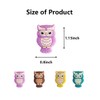 Toeloioh 4PCS Knitting Needle Stoppers,Monkey Penguin Fish Owl Needle Point