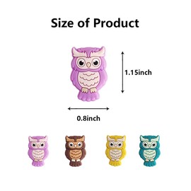 Toeloioh 4PCS Knitting Needle Stoppers,Monkey Penguin Fish Owl Needle Point Protectors, Cartoon Animal Knitting End Caps, Knitting Accessories (Owl-Yellow)