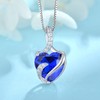 FJ Necklaces for Women 925 Sterling Silver Heart September Birthstone