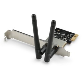 WLAN PCIe Card 867 MBit/s @ 5 GHz (300 MBit/s @ 2.4 GHz) - CSL PAC-867 v2 - IEEE802.11 a/b/g/n/ac/ax, WEP, WPA, WPA2, External Antennas
